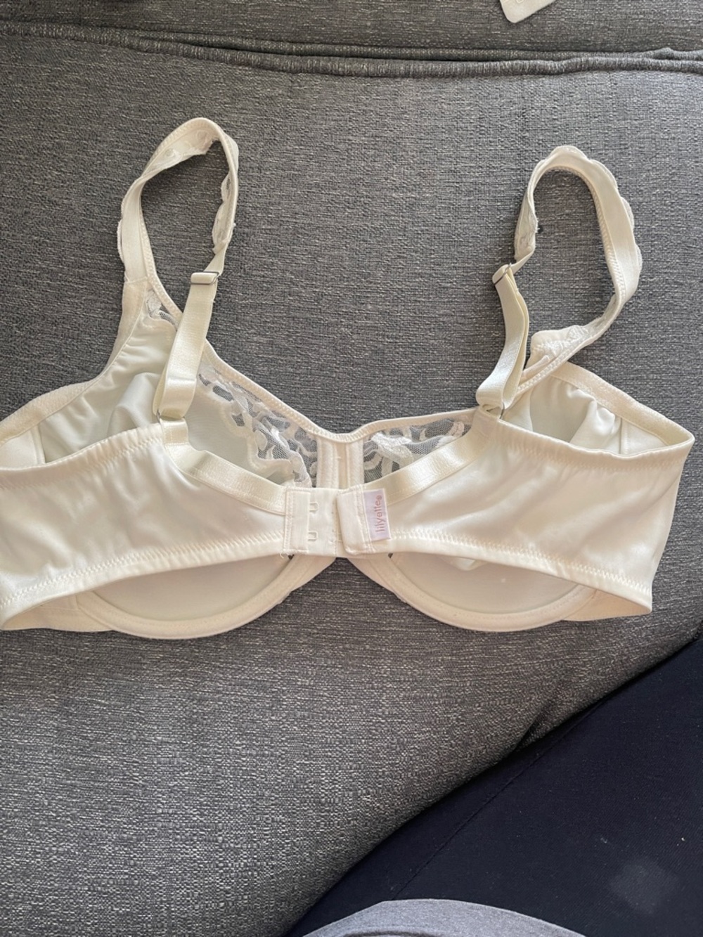 Lilyette Ivory Lace-Trim Underwire Bra - Picture 2 of 5
